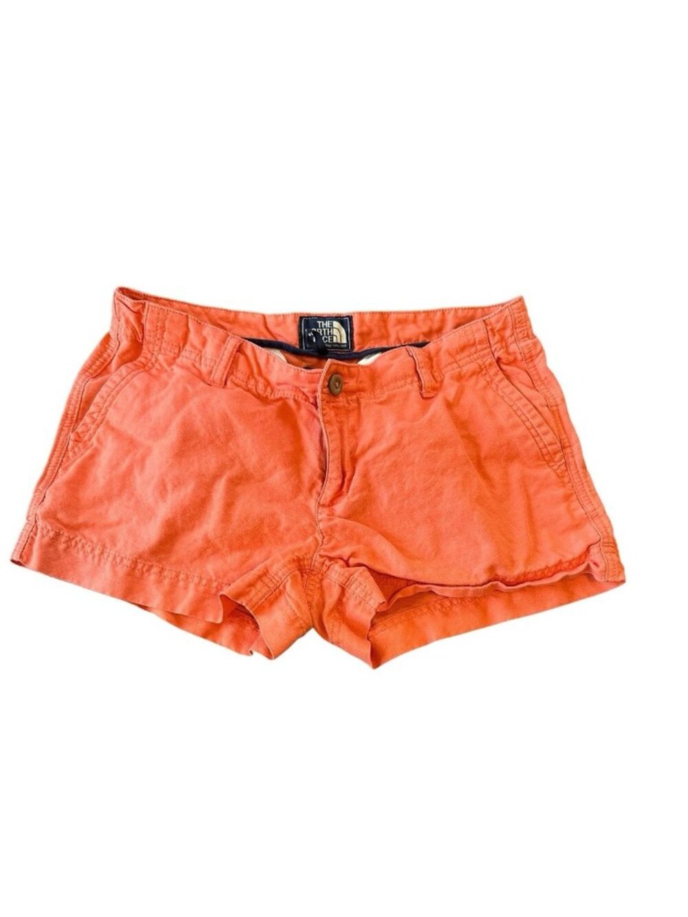 The North Face Women's Orange Coral Chino Shorts Size 6 Gorpcore Y2K Preppy